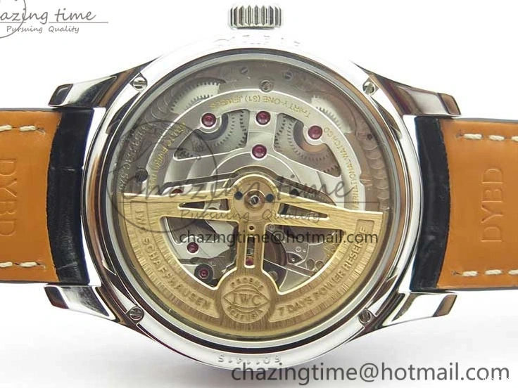 MIROTIME 0216 Portugieser Perpetual Calendar IW503301 V9F 1:1 Best Edition Silver Dial on Black Leather Strap A EyeCatching 7116